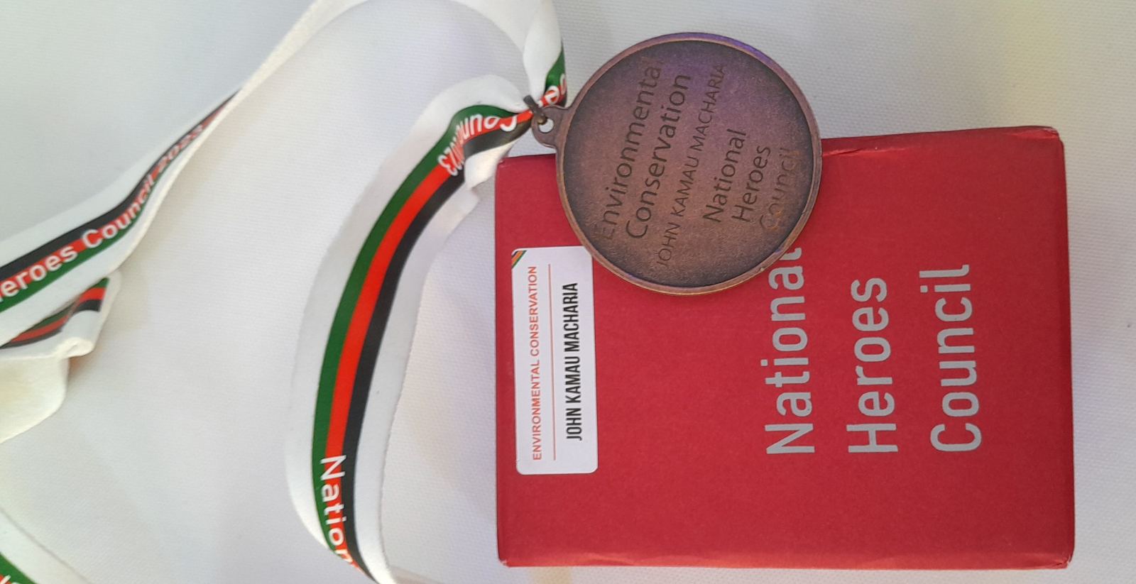 The Presidential Heroes Award medal received on Mashujaa Day 2023